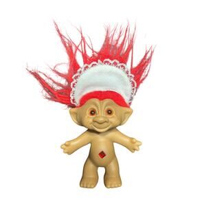 Treasure Trolls wishstone- red- diamond belly button - hair bonnet- Ace Novelty